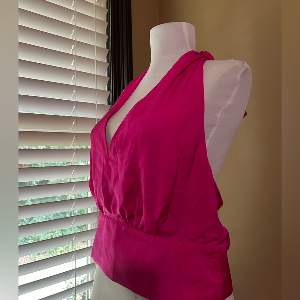 Banana Republic Hot Pink Cropped Halter